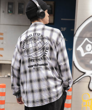 ホワイトチェック モデル：180cm L着用