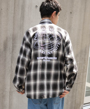 ブラックチェック モデル：180cm L着用