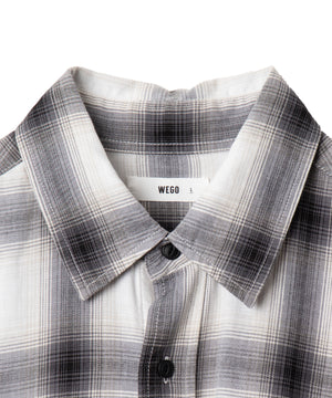 オンブレチェックグラフィックシャツ（LS）