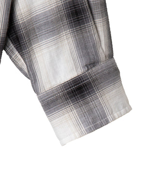 オンブレチェックグラフィックシャツ（LS）