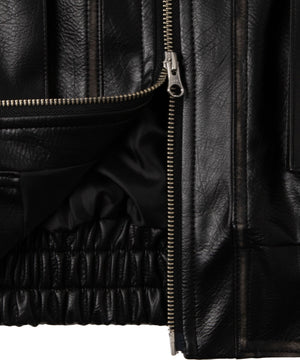 エイジド合皮ブルゾン