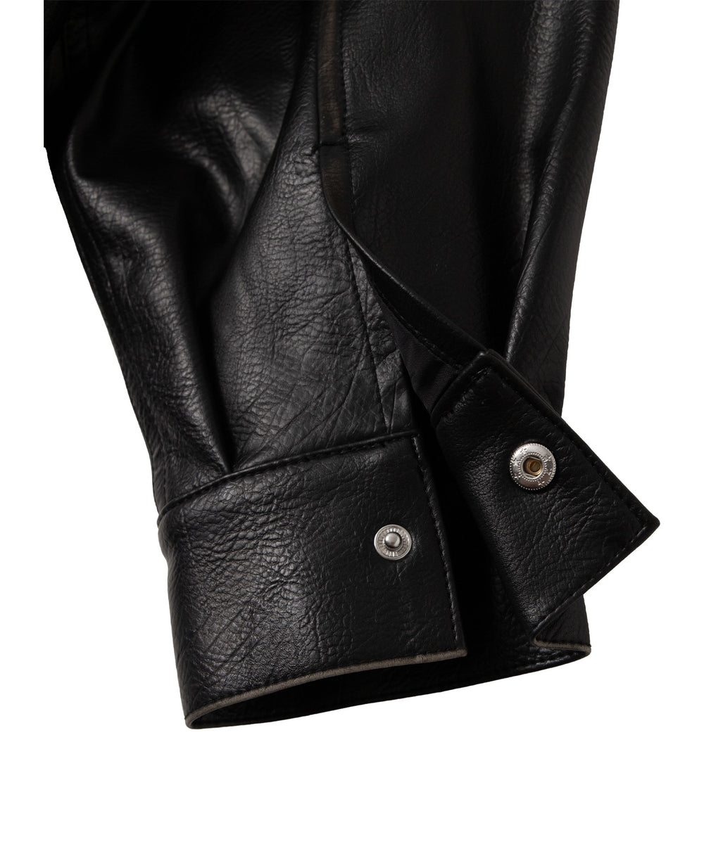 エイジド合皮ブルゾン