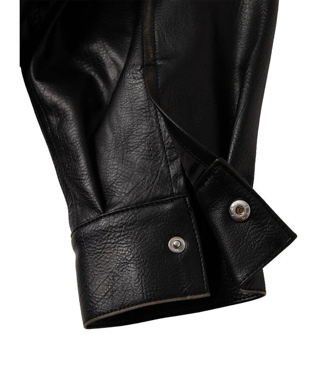 エイジド合皮ブルゾン