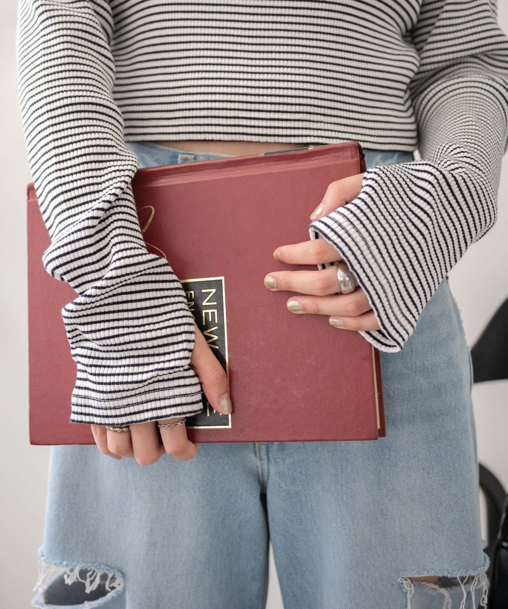 ホワイトボーダー　モデル:155cm F着用