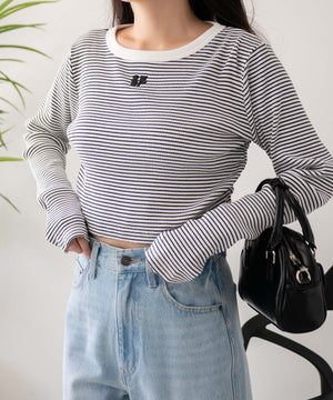 ホワイトボーダー　モデル:155cm F着用