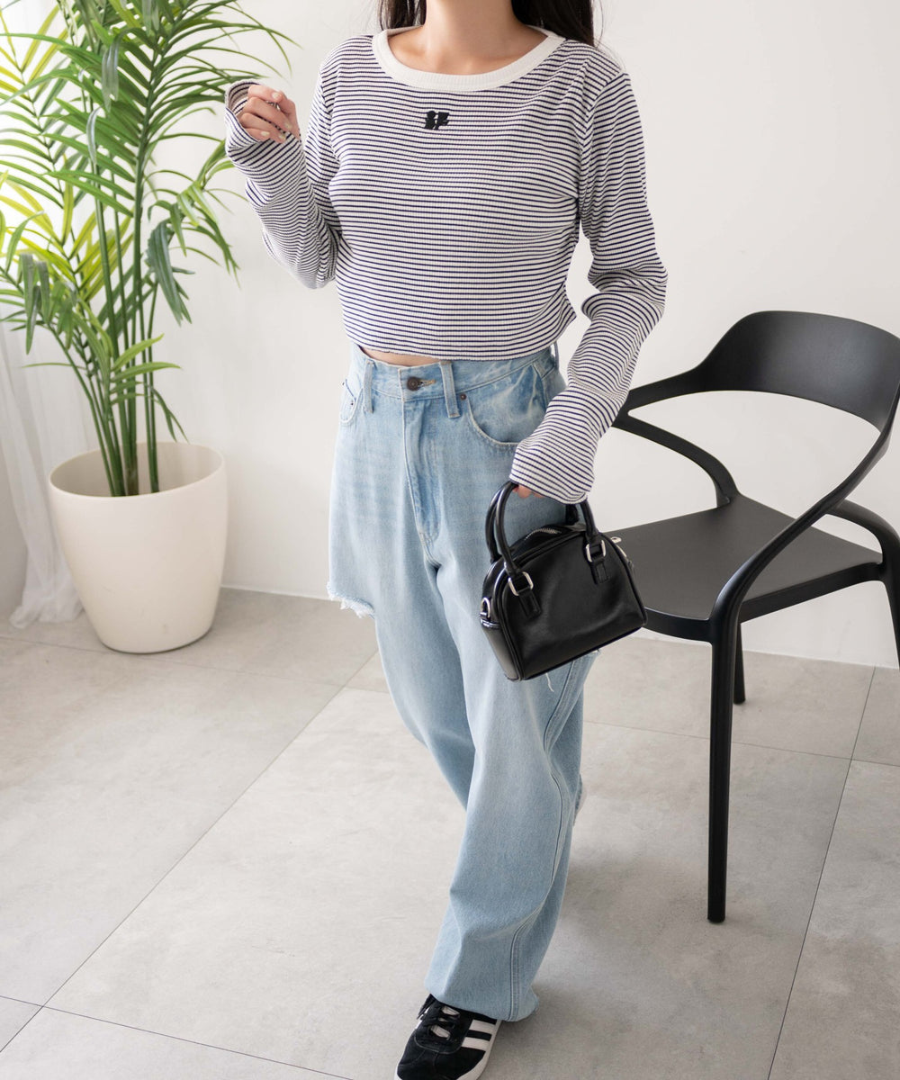 ホワイトボーダー　モデル:155cm F着用