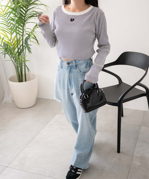 ホワイトボーダー　モデル:155cm F着用