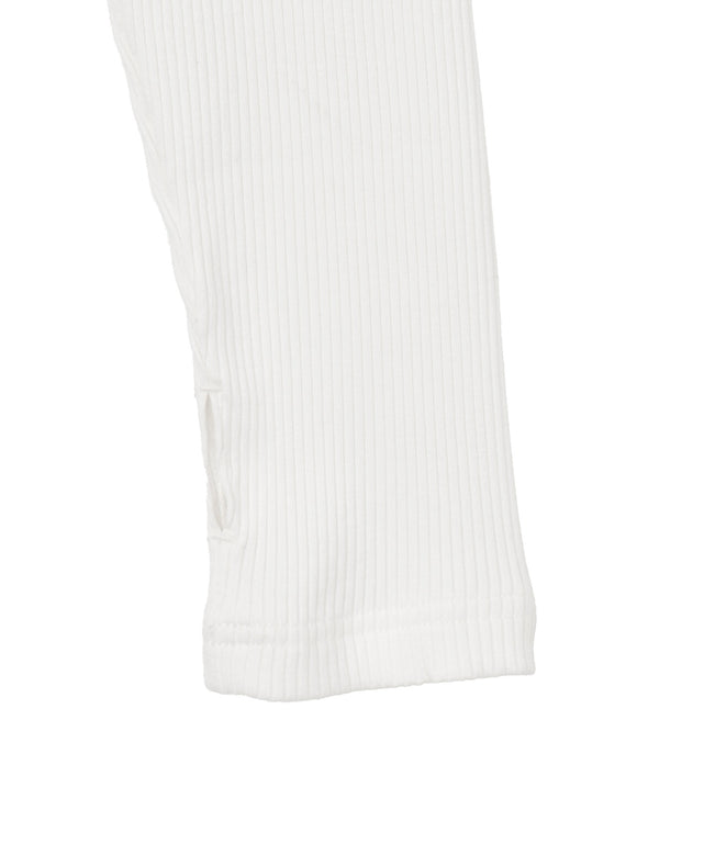 ワンポイントデザインフィンガーホールリブロンT