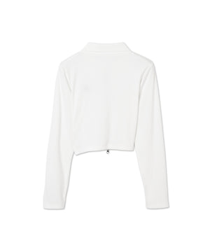 ワンポイントデザインWZIPトップス