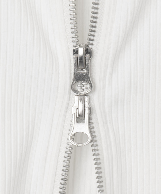 ワンポイントデザインWZIPトップス