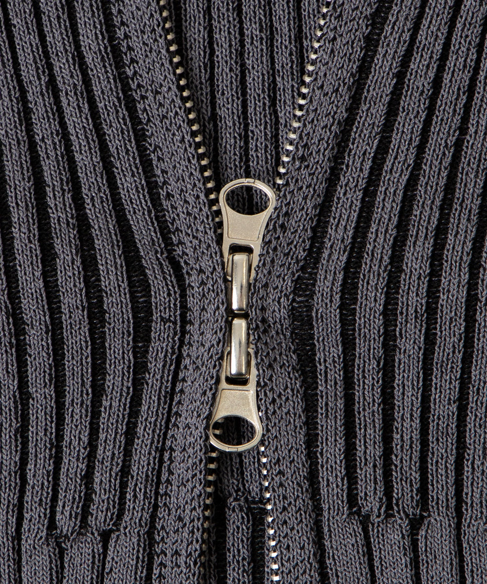 ダブルジップオフショルニット