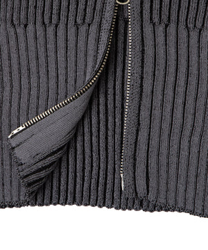 ダブルジップオフショルニット