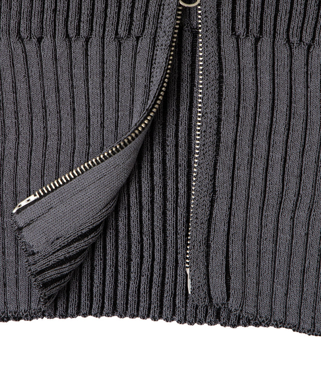 ダブルジップオフショルニット