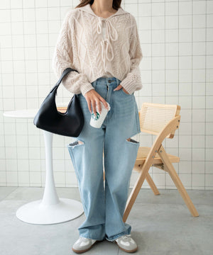 ホワイトアイボリー　モデル:155cm F着用