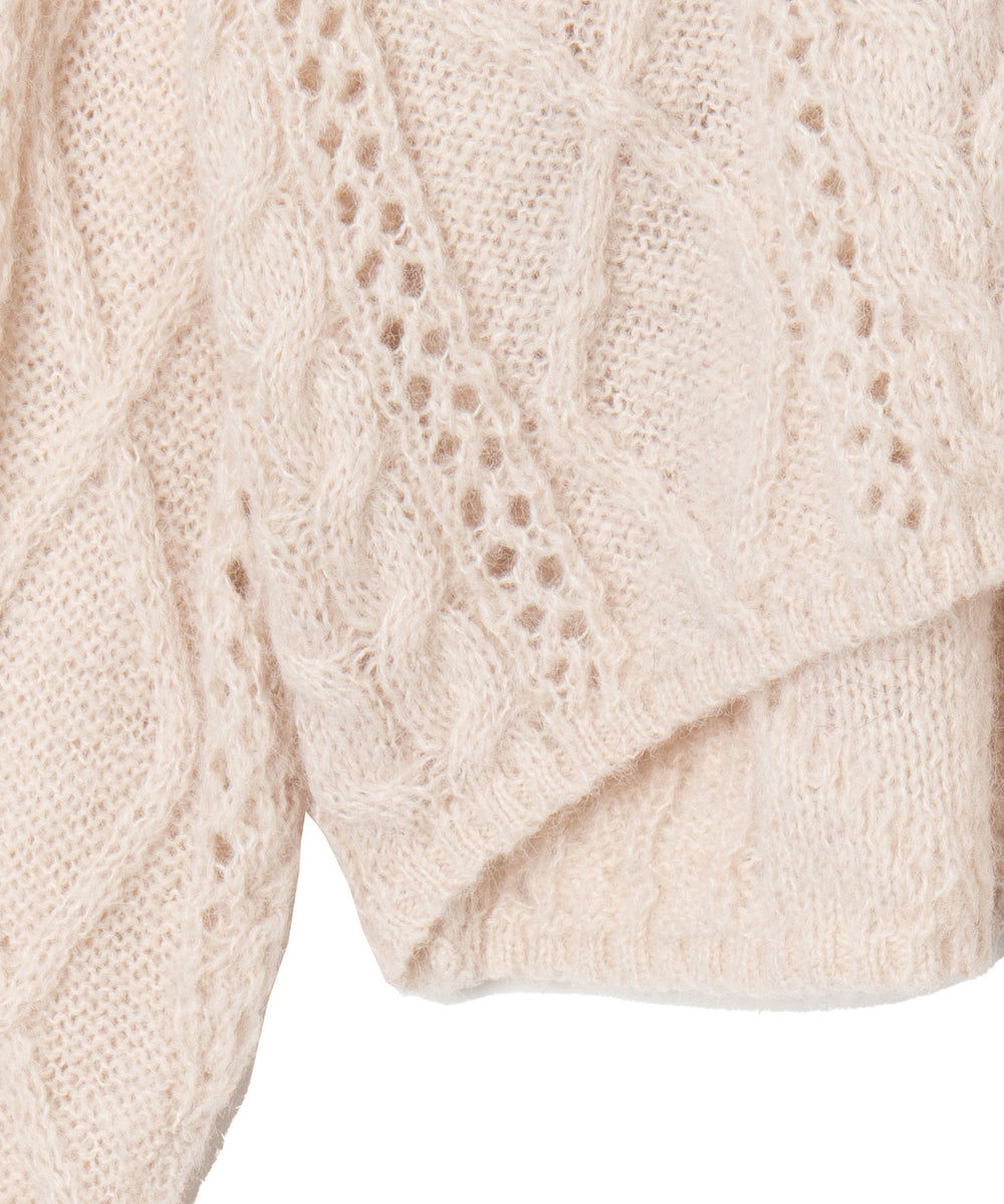 ケーブルリボンカーデ