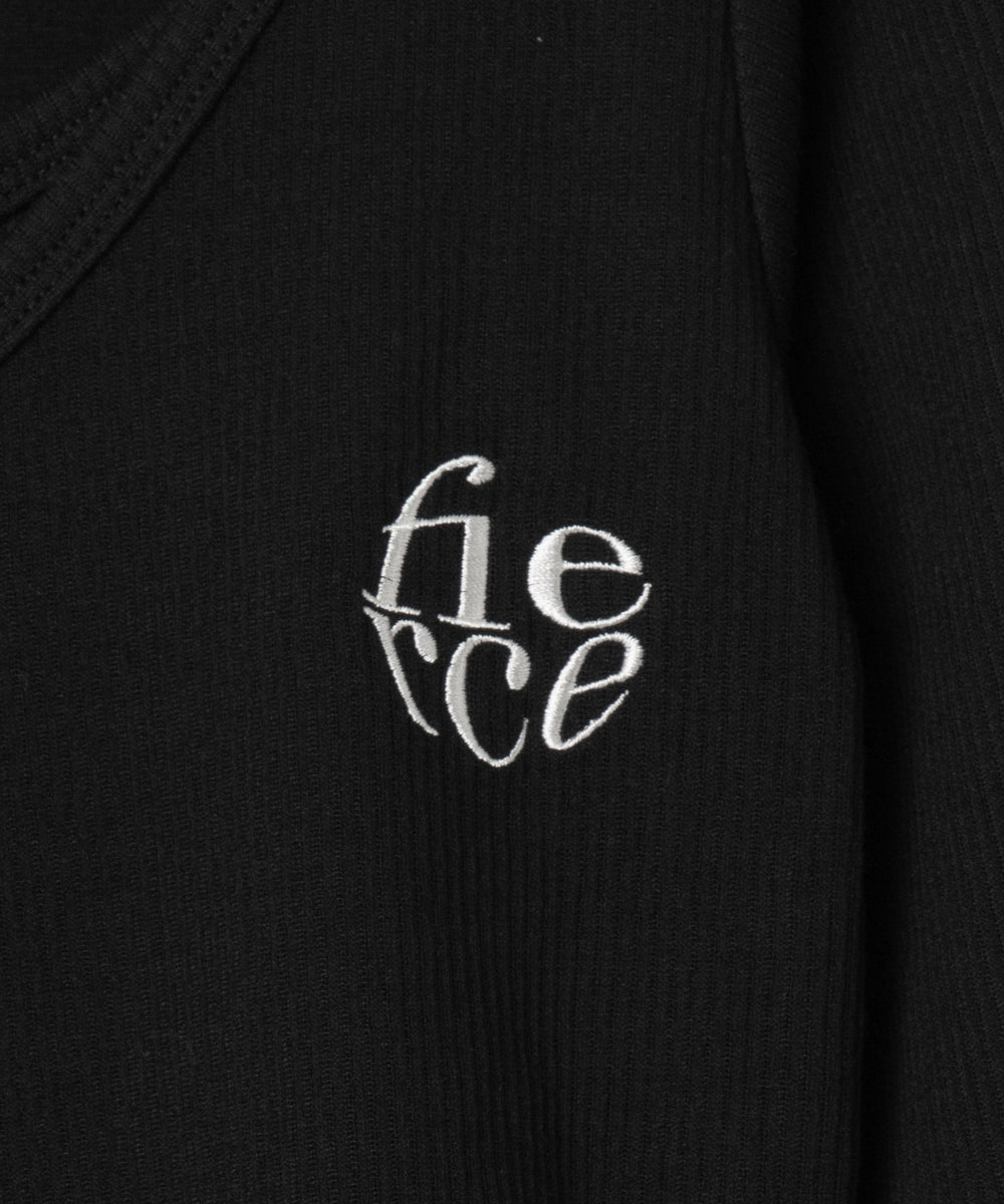 ワンポイント刺繍キャミセットカーデ