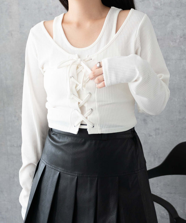 ホワイト 　モデル:155cm F着用