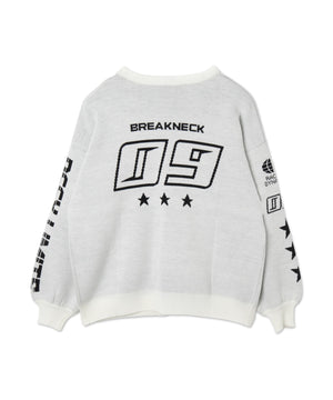 スポーツグラフィックジャガードニット