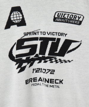 スポーツグラフィックジャガードニット