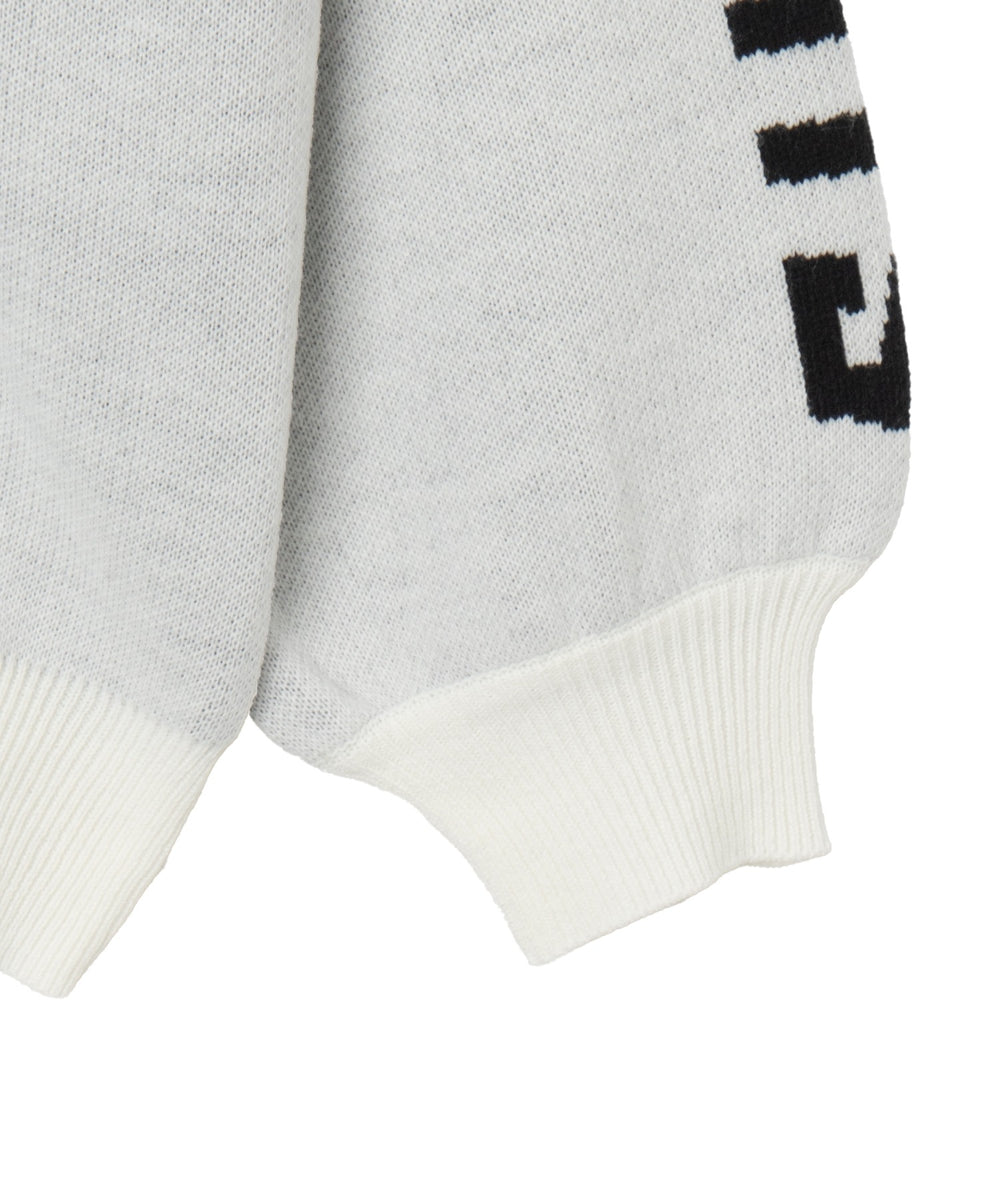 スポーツグラフィックジャガードニット