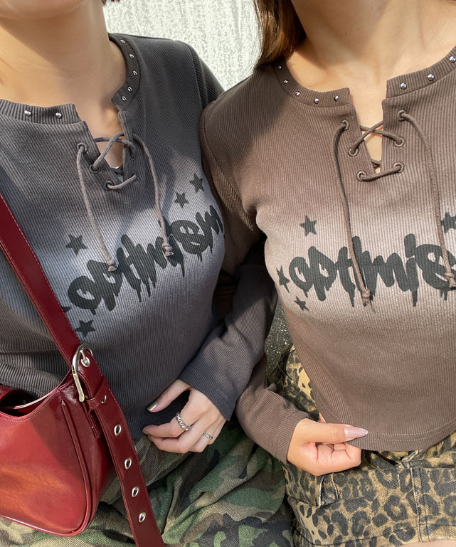 レースアップブリーチトップス