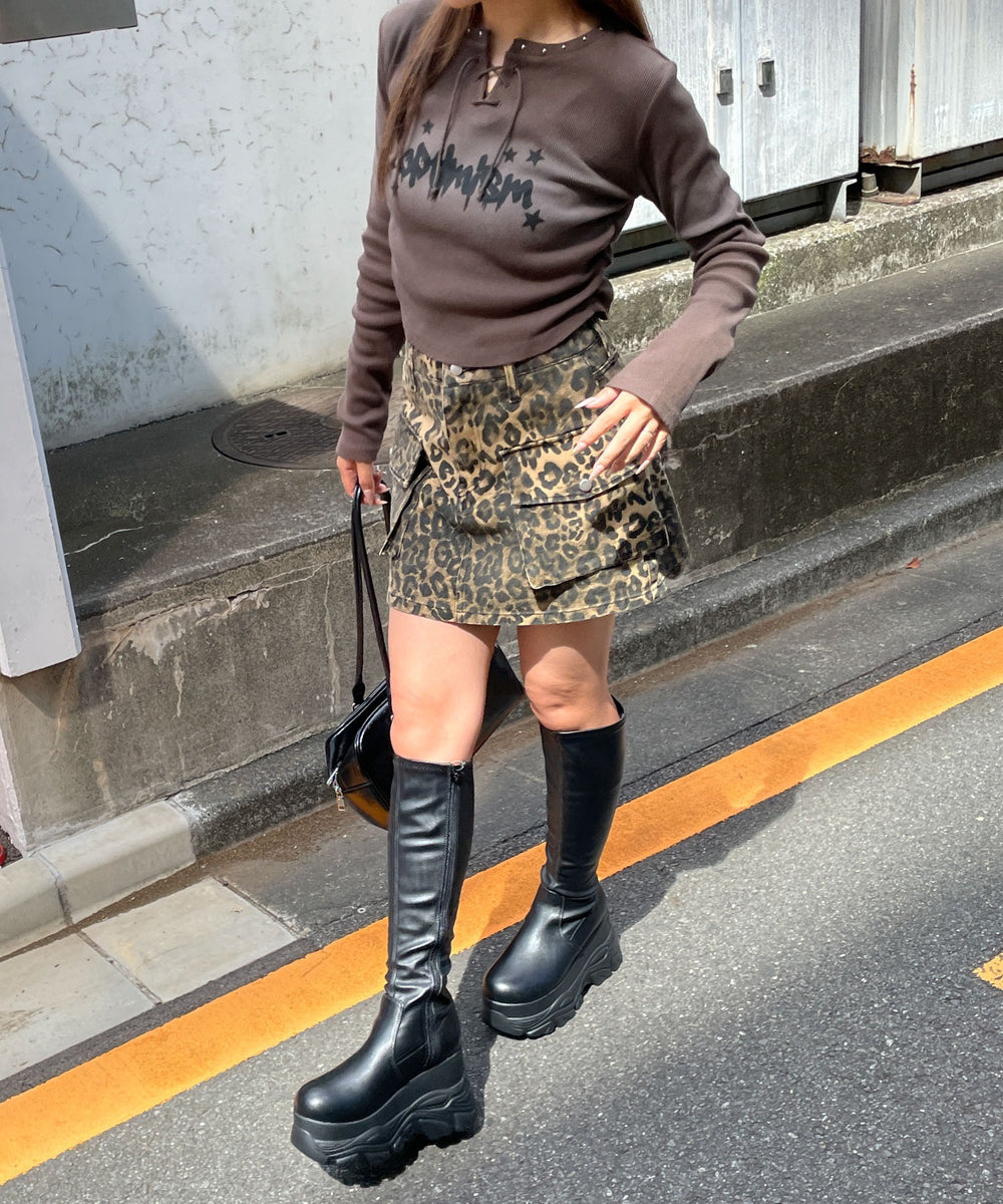 ブラウン　モデル:155cm F着用