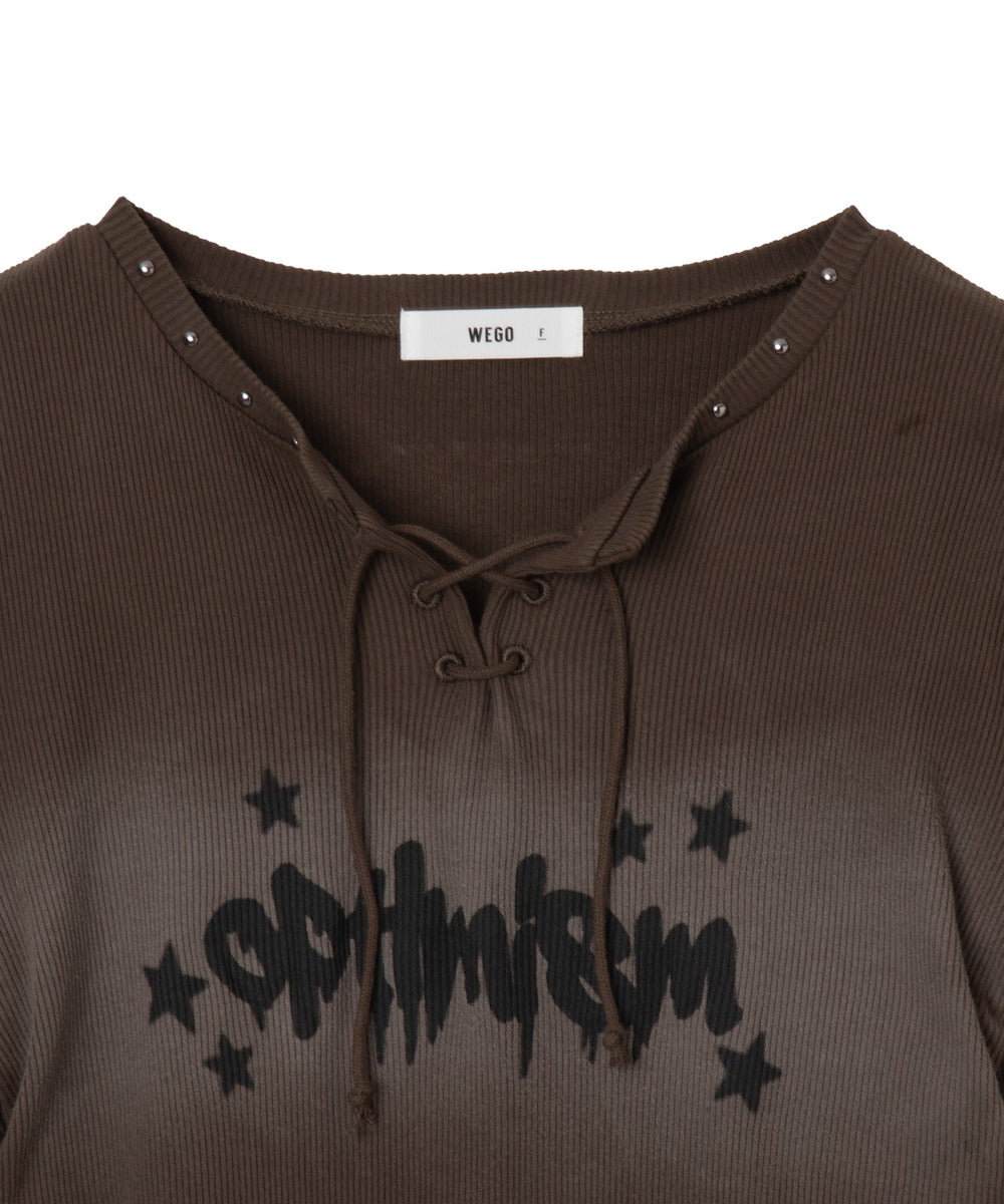 レースアップブリーチトップス