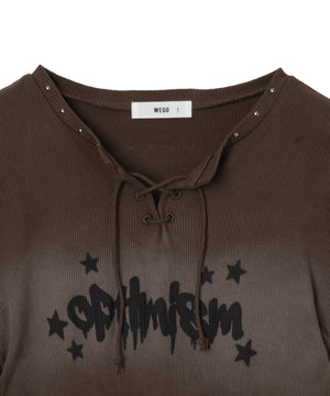 レースアップブリーチトップス