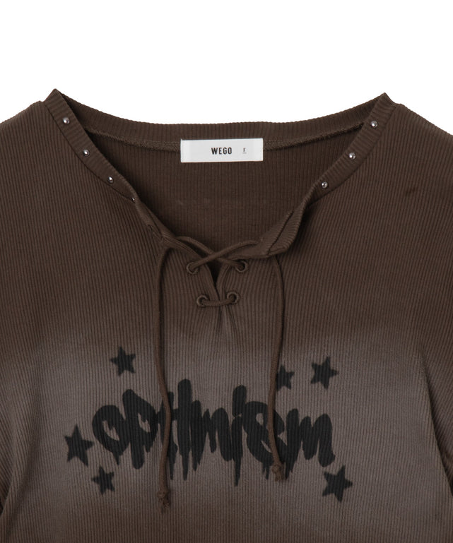 レースアップブリーチトップス