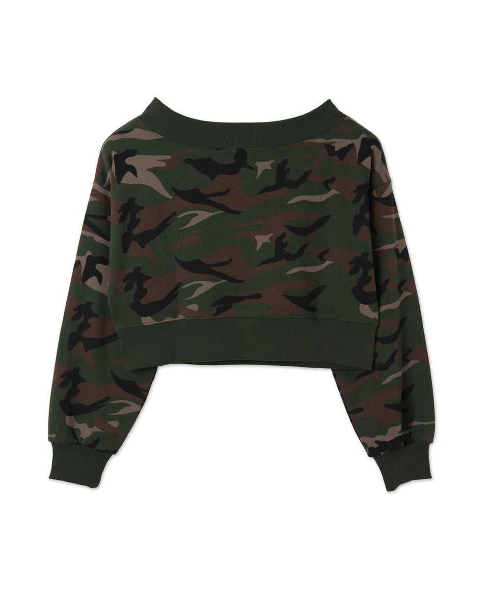 ワンポイントオフショルスウェット