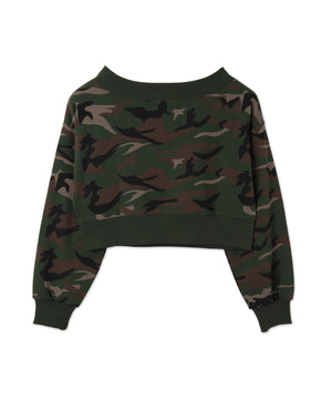 ワンポイントオフショルスウェット