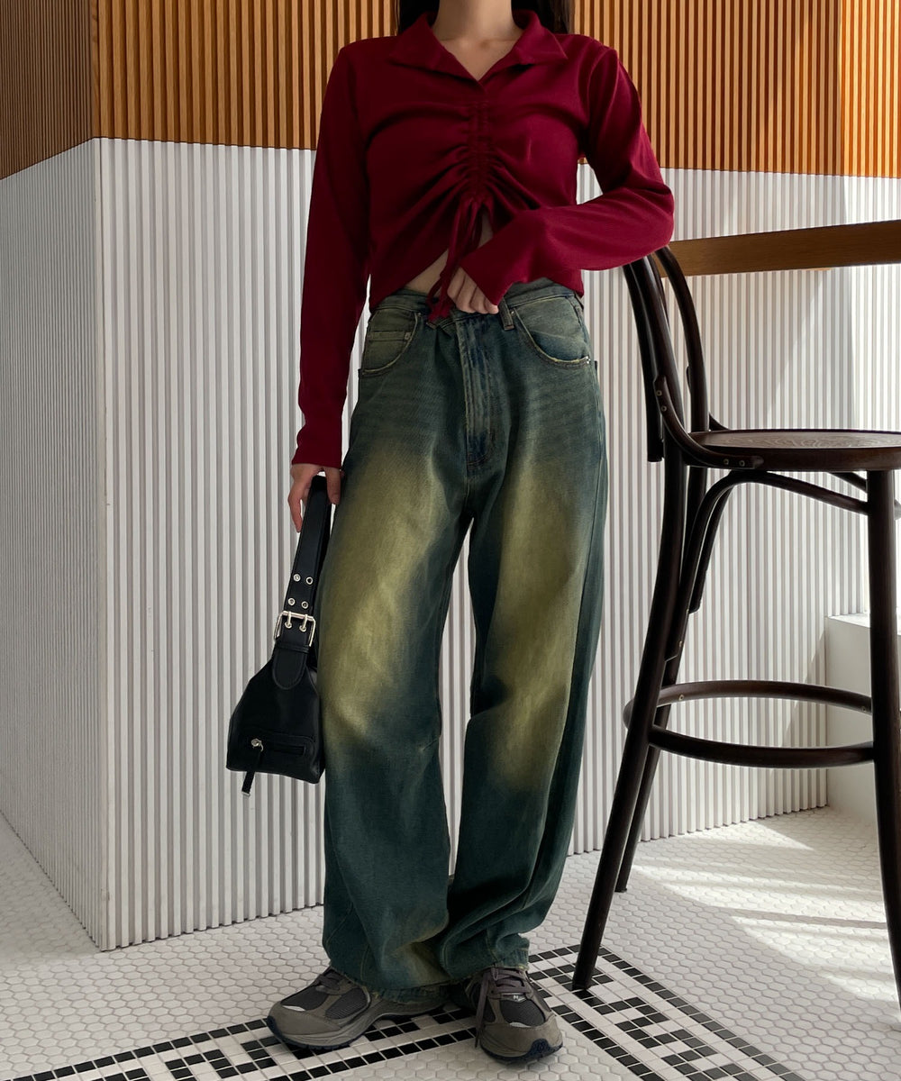 レッド 　モデル:155cm F着用