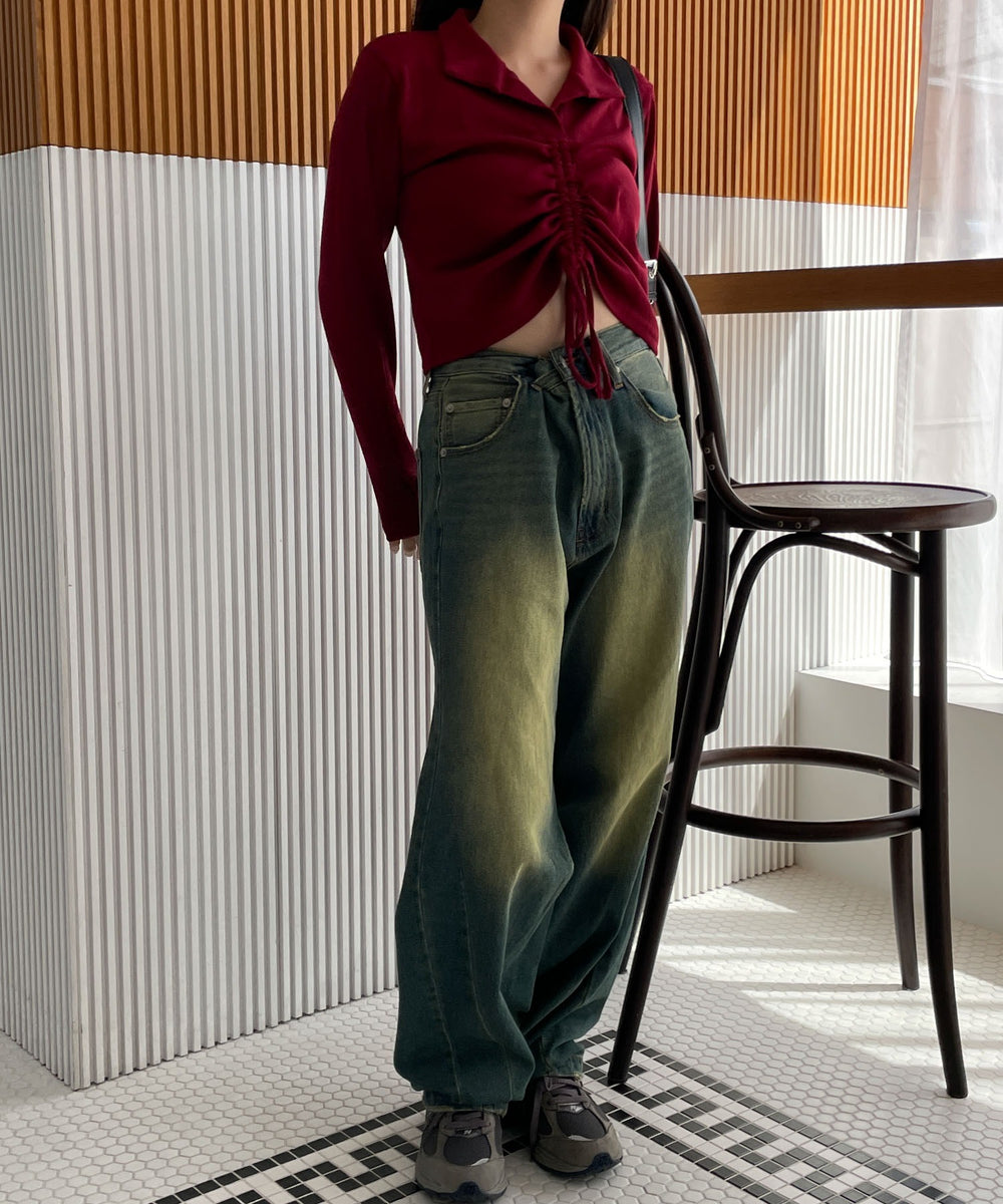 レッド 　モデル:155cm F着用