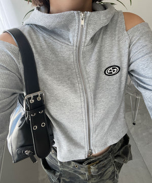 杢グレー　モデル:155cm F着用