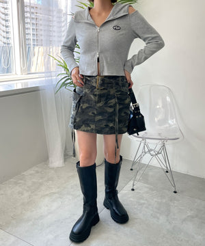 杢グレー　モデル:155cm F着用