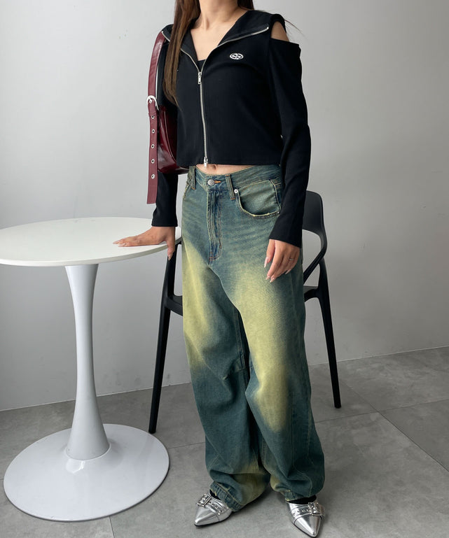 オープンショルダーダブルジップパーカー｜WEGO（ウィゴー） – WEGO