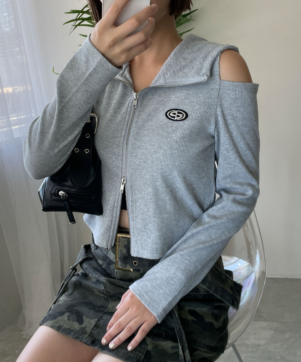 杢グレー　モデル:155cm F着用