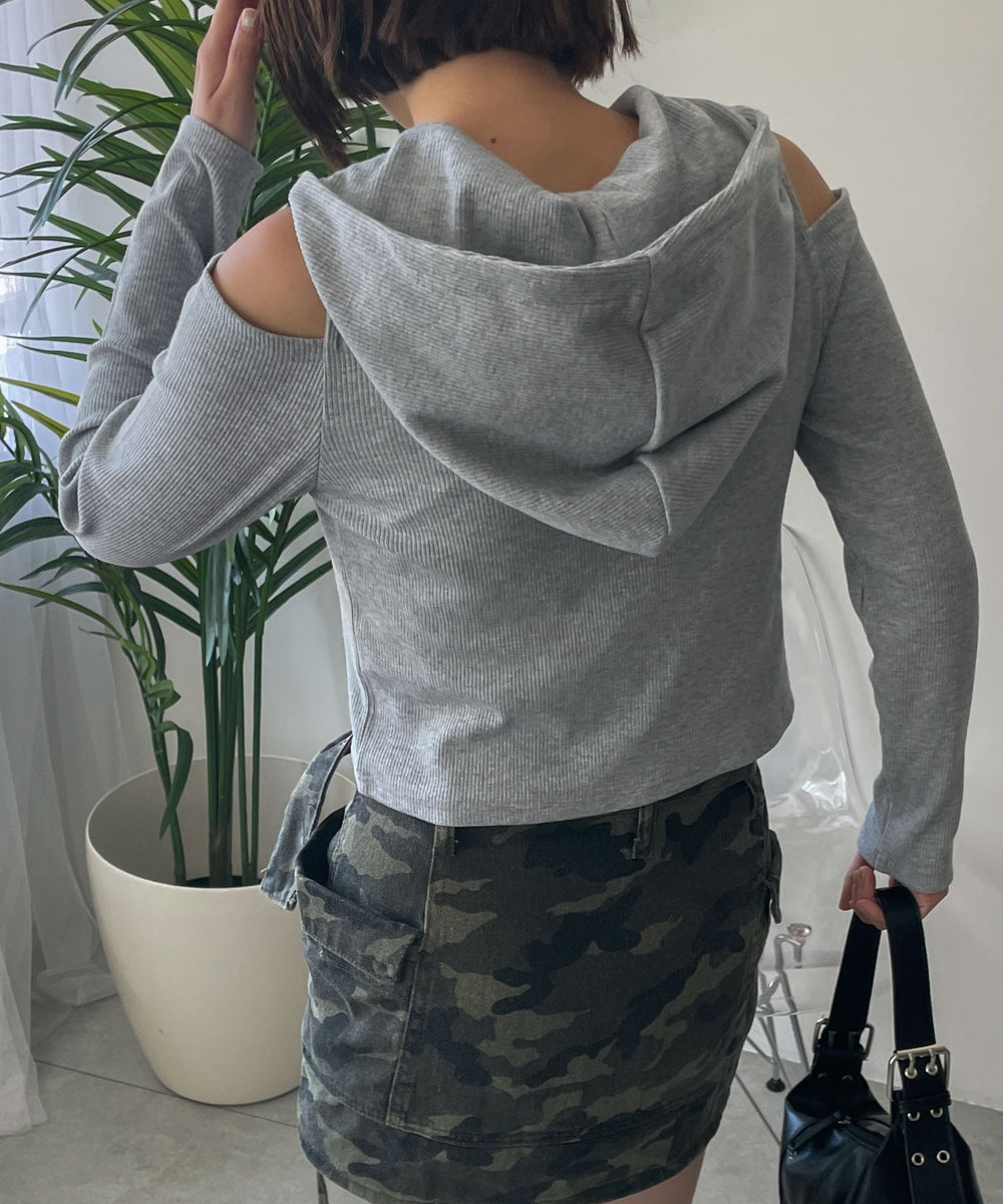 杢グレー　モデル:155cm F着用