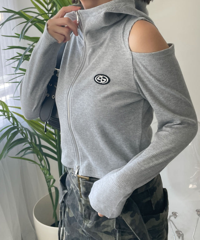 杢グレー　モデル:155cm F着用