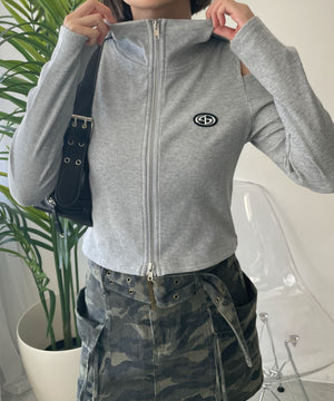 杢グレー　モデル:155cm F着用