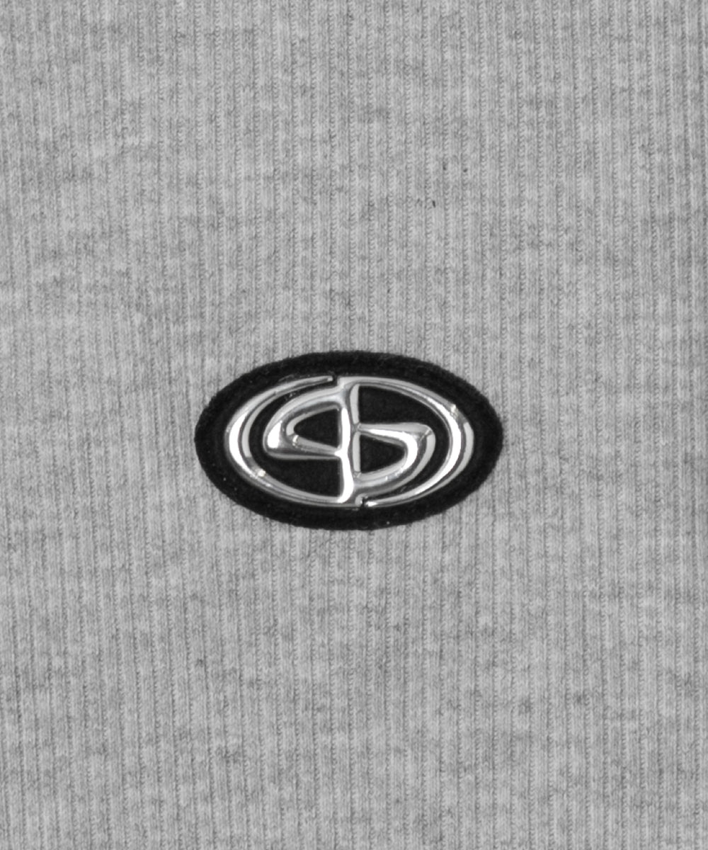 オープンショルダーダブルジップパーカー