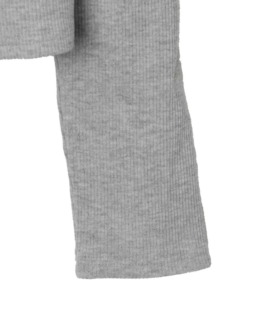 オープンショルダーダブルジップパーカー