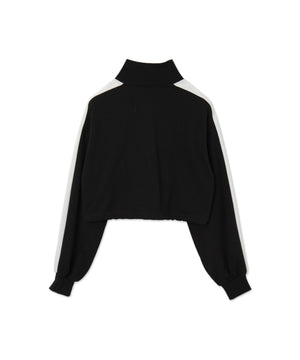 刺繍ハーフジップショートスウェット