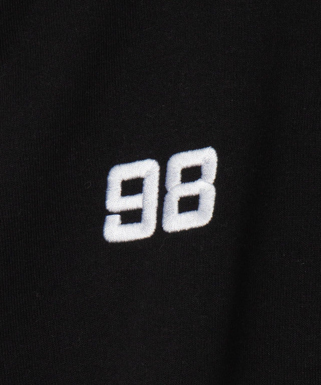 刺繍ハーフジップショートスウェット