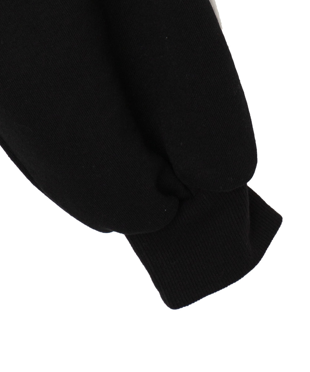 刺繍ハーフジップショートスウェット