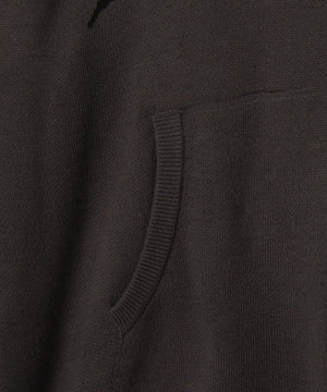 グラフィックニットパーカー