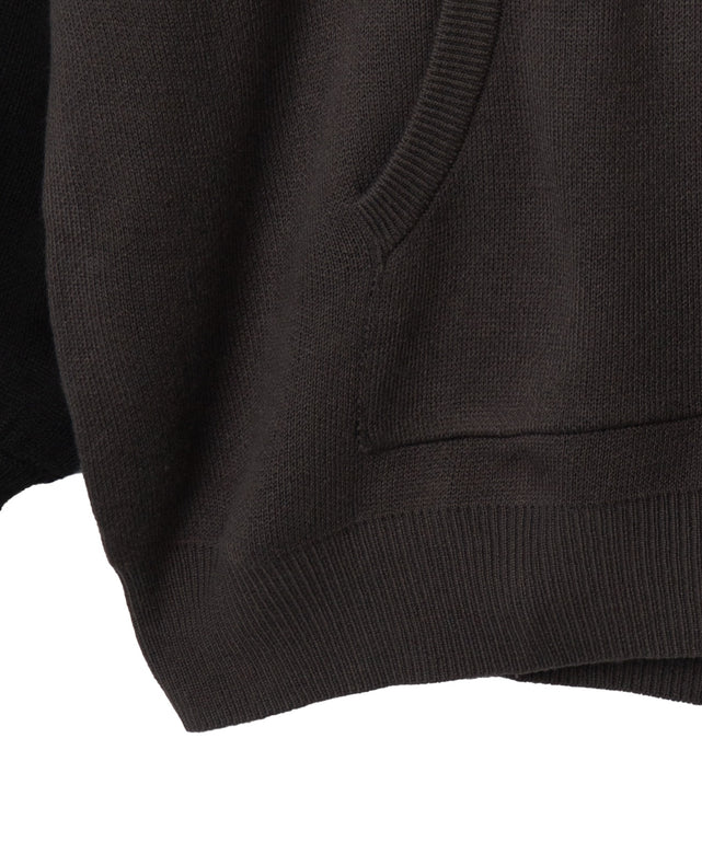 グラフィックニットパーカー