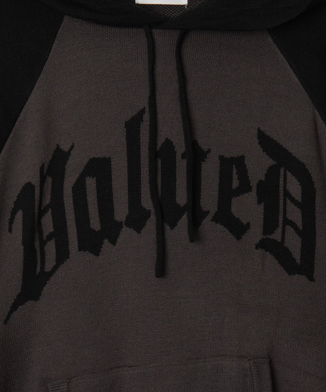 グラフィックニットパーカー