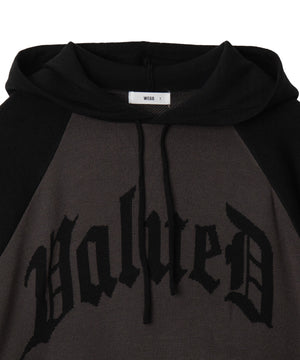 グラフィックニットパーカー