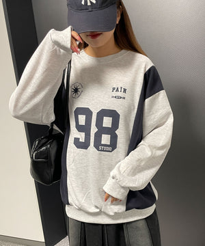 杢グレー　モデル:155cm F着用